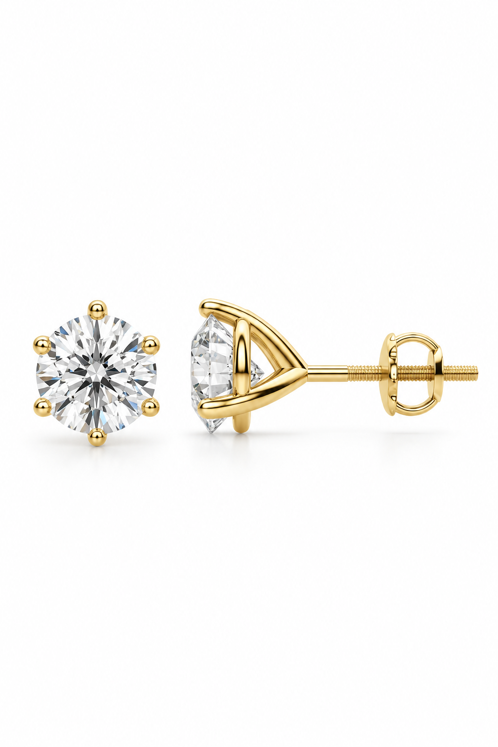 Round Solitaire Earrings
