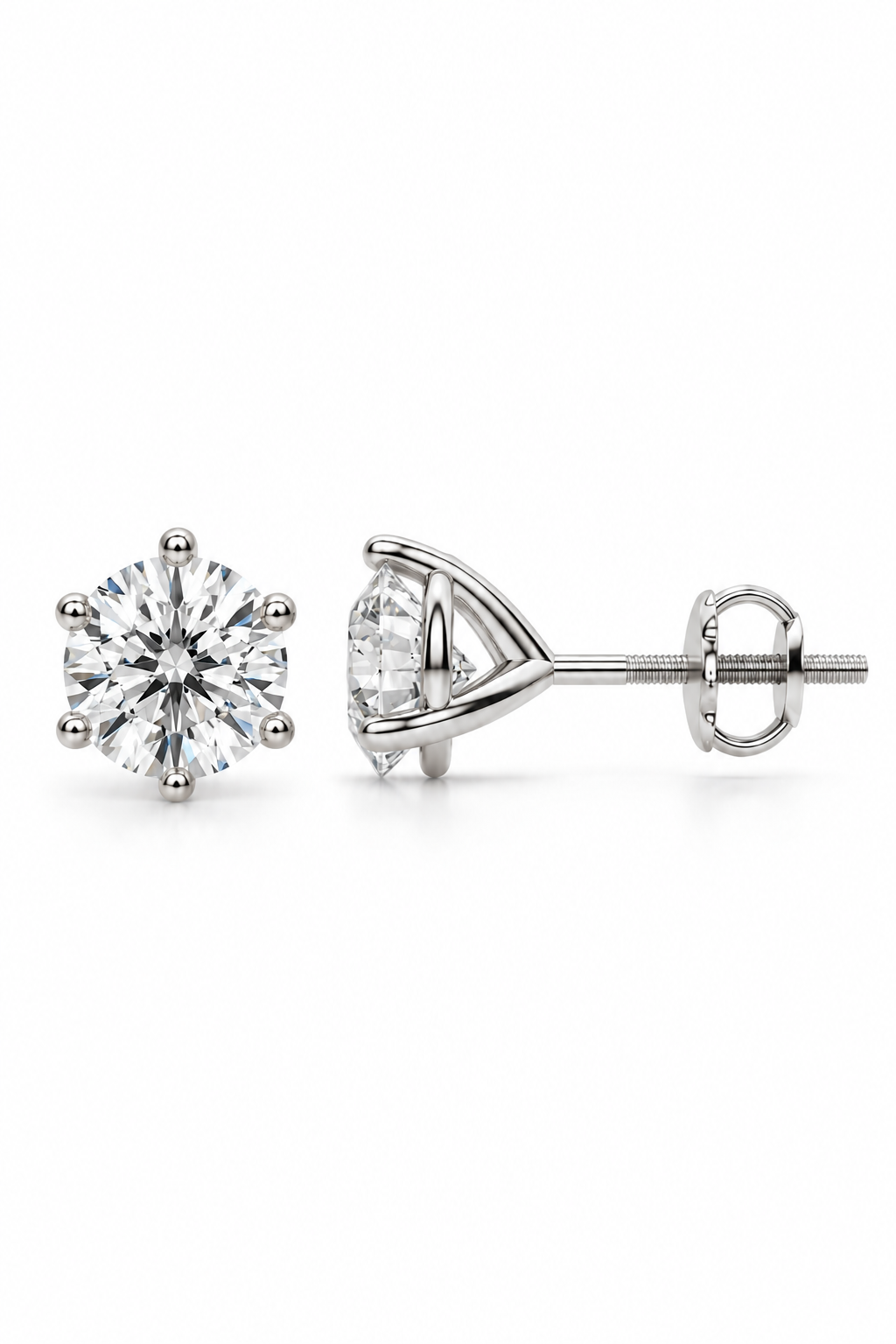 Round Solitaire Earrings