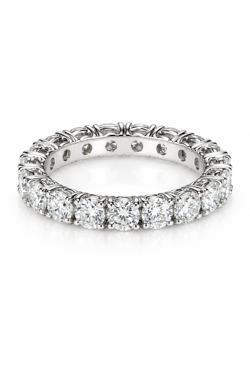 Round Brilliant Diamond Full Eternity Band