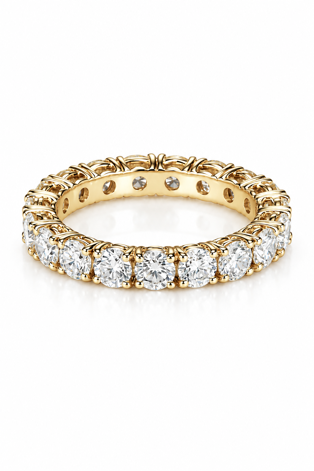 Round Brilliant Diamond Full Eternity Band