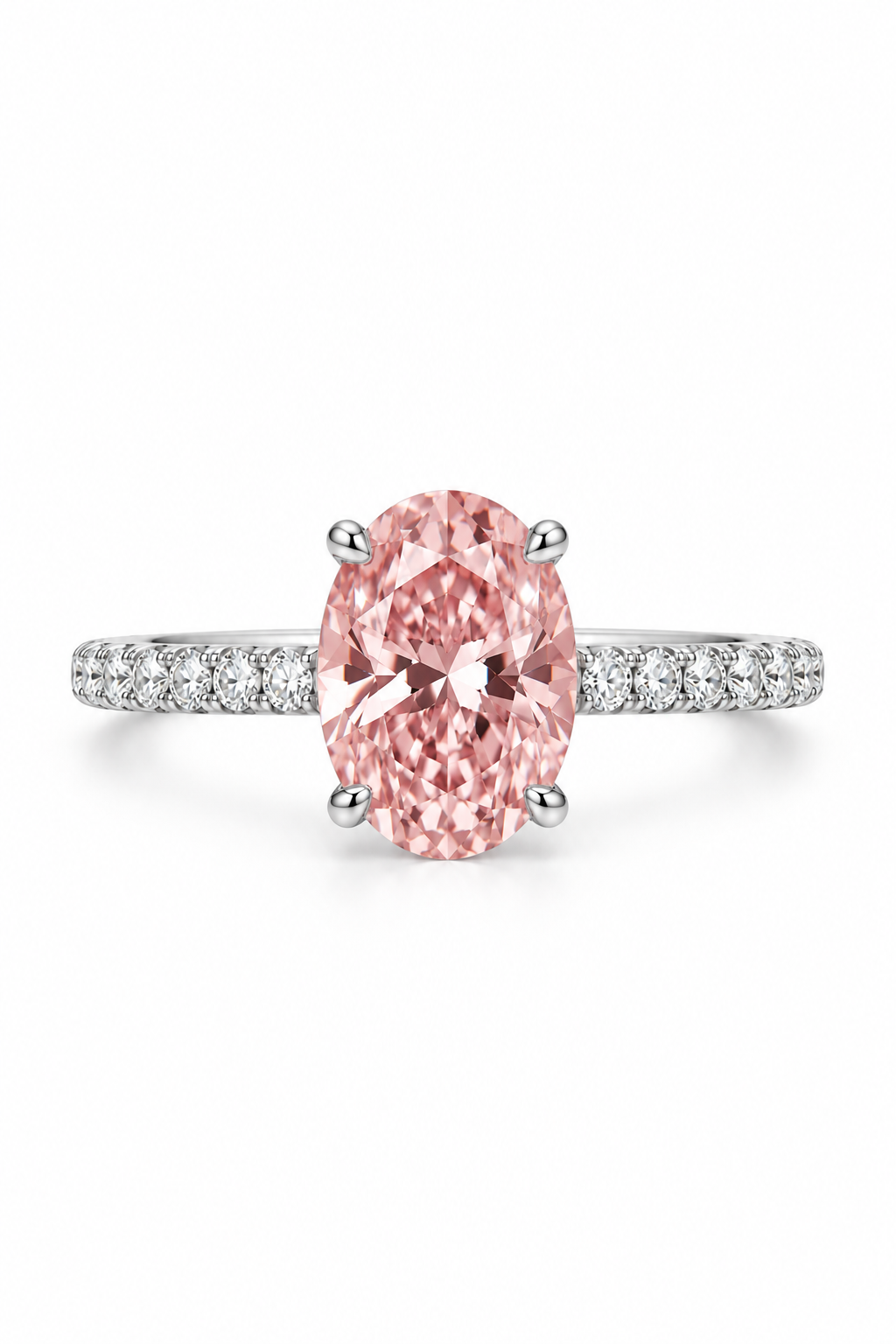Pink Diamond Oval Ring