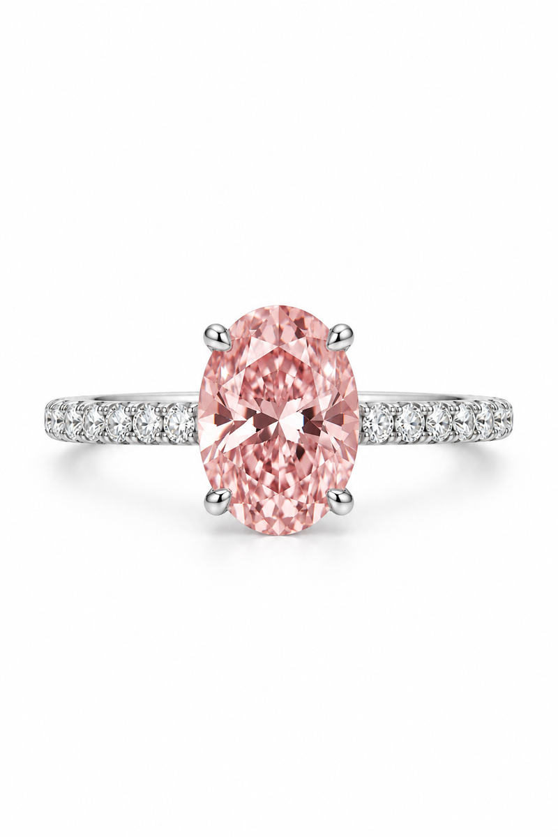 Pink Diamond Oval Ring