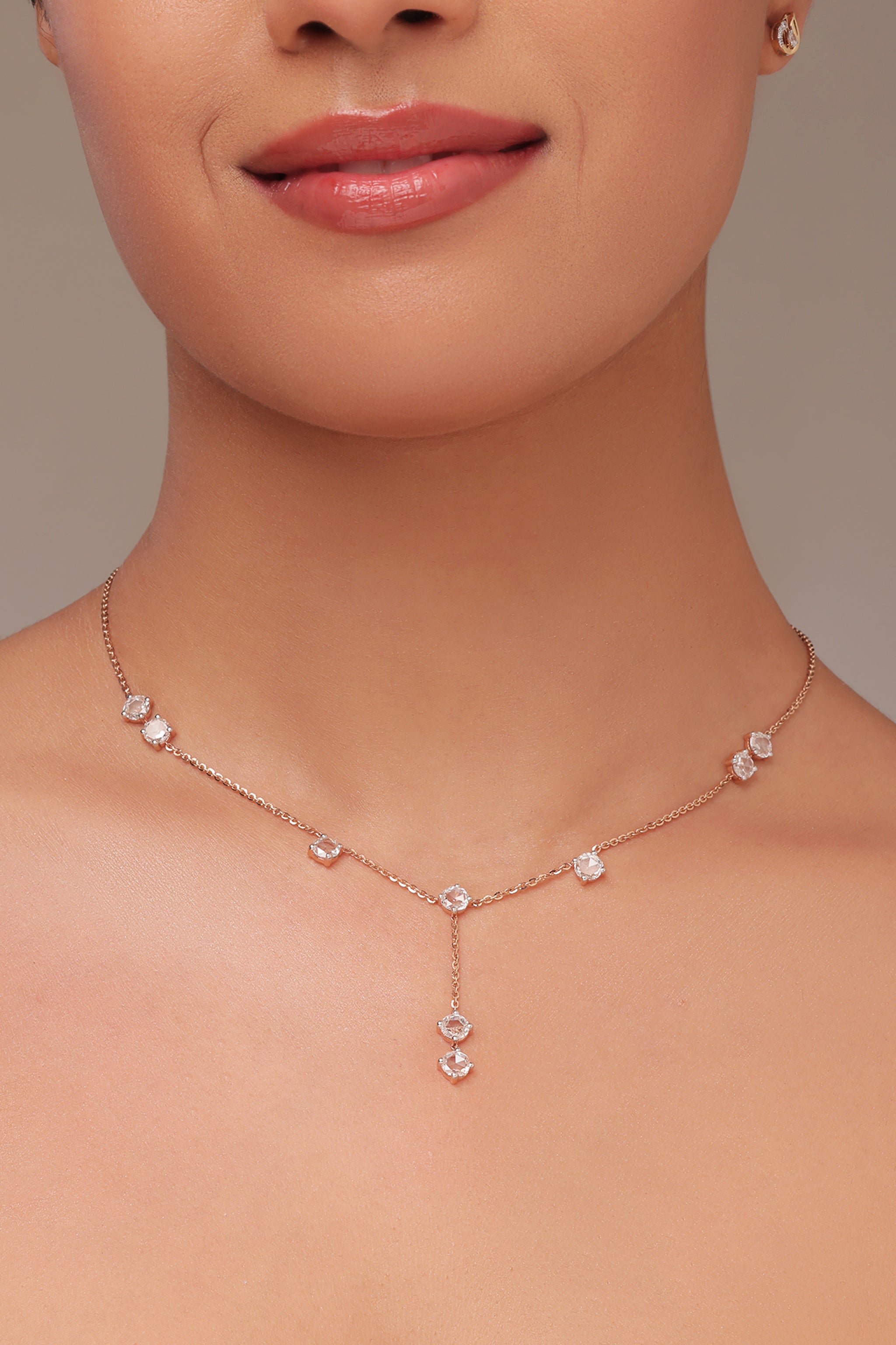 Round Rose Cut Diamond Pendant