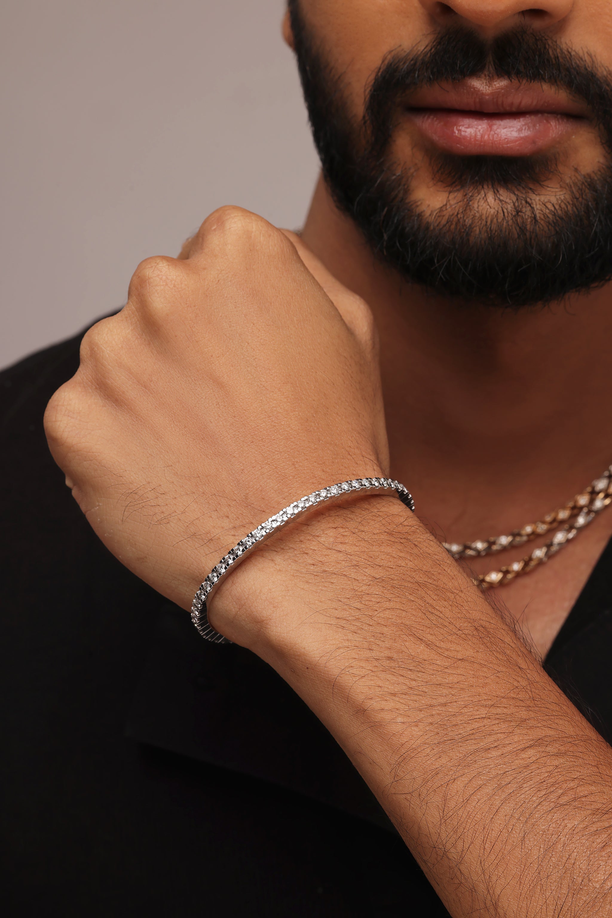 ELASTIC ROUND DIAMOND BRACELET