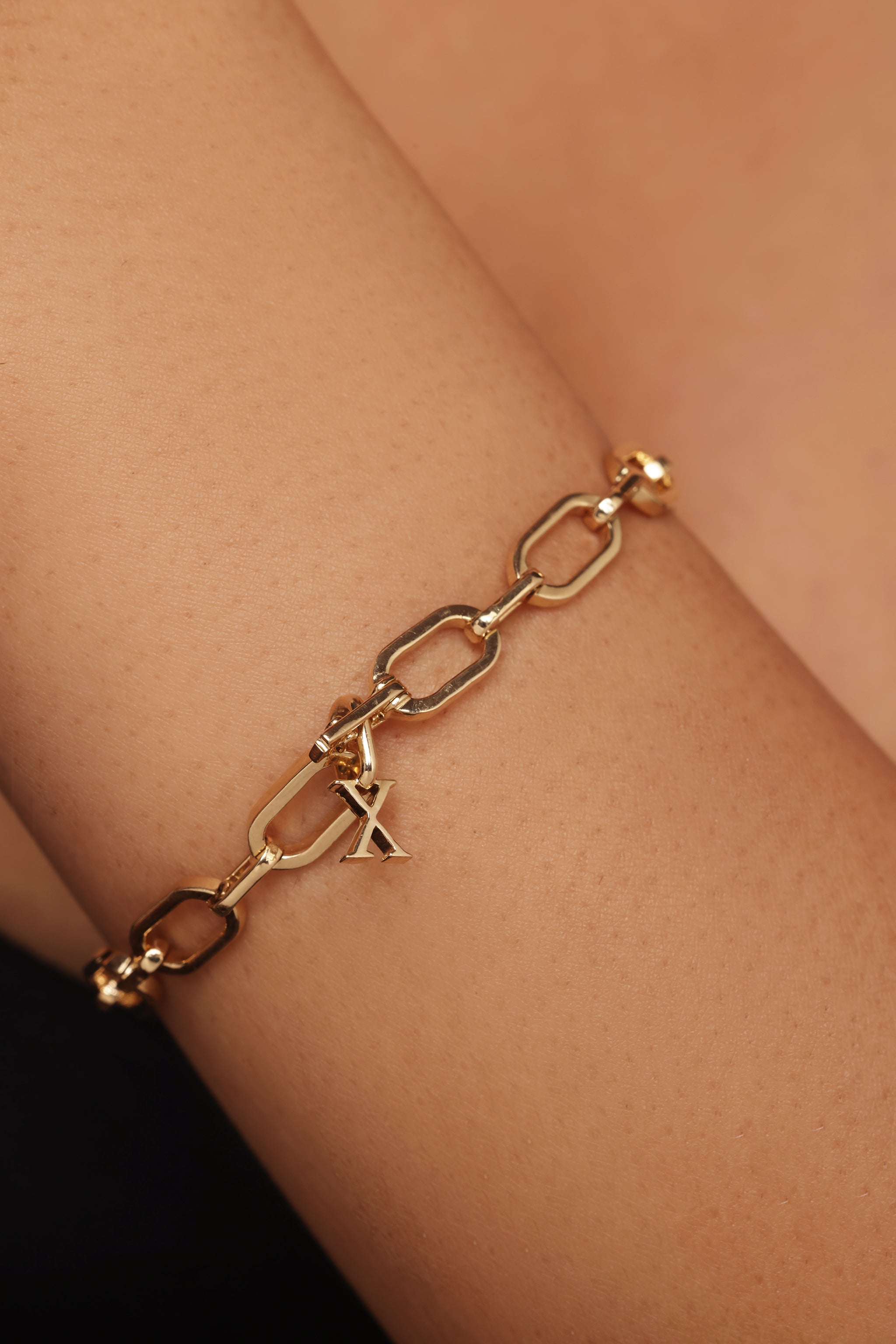 Diamond-Accented Paperclip Chain Bracelet