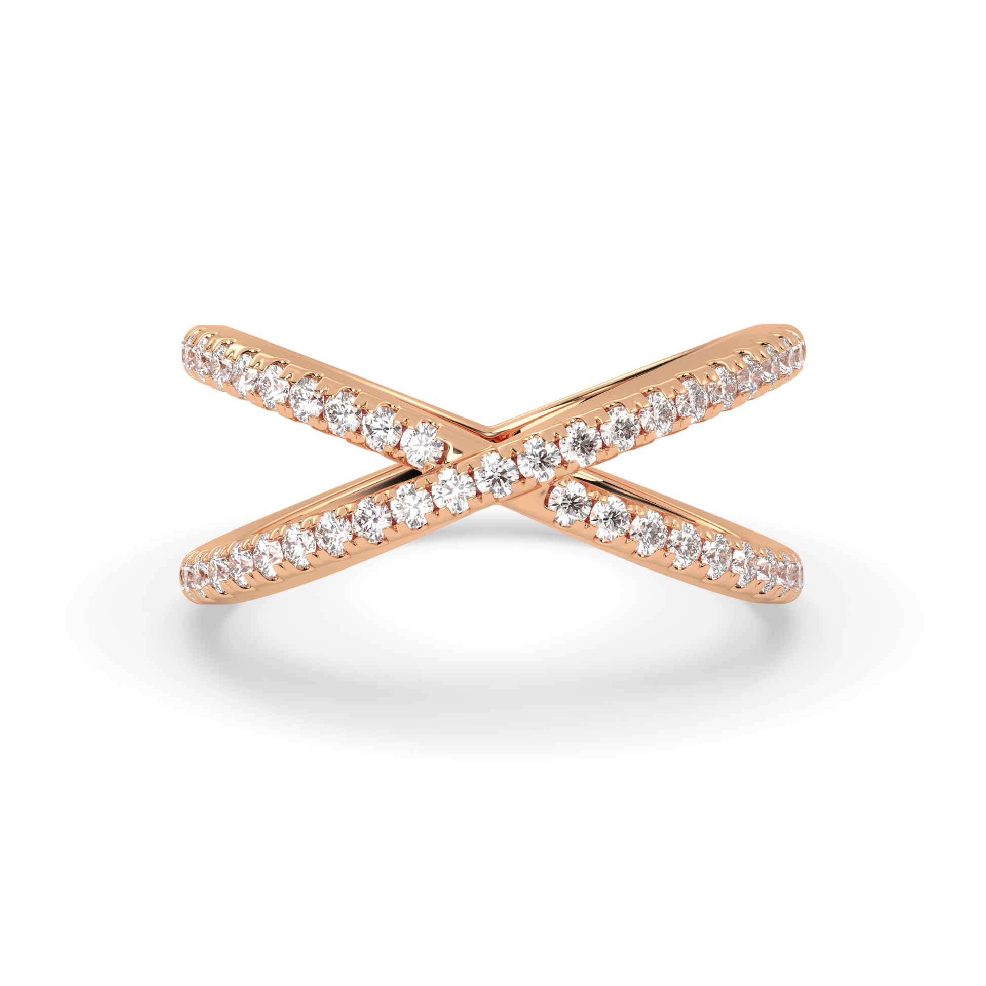 Lab Grown Diamond Studded X ring