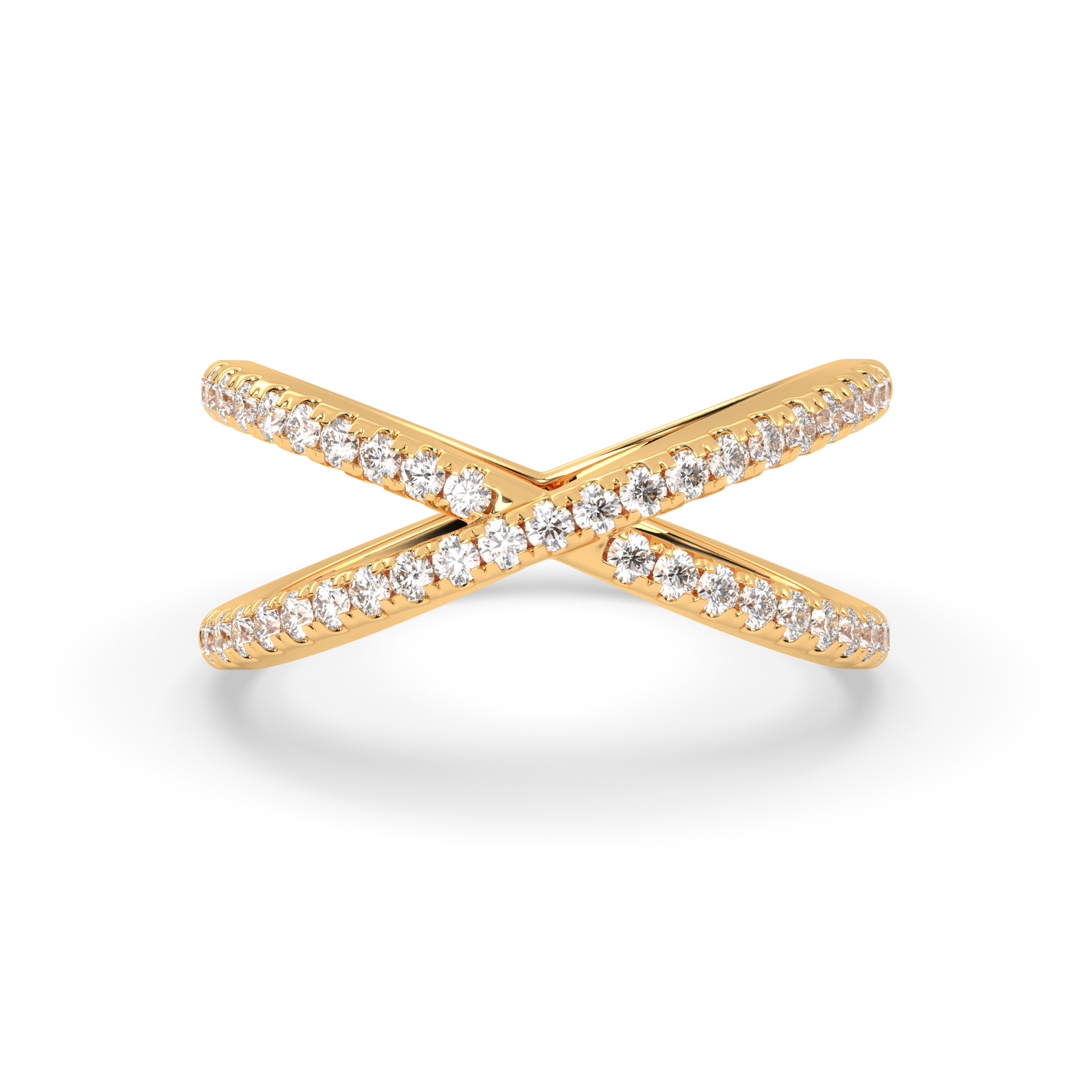 Lab Grown Diamond Studded X ring