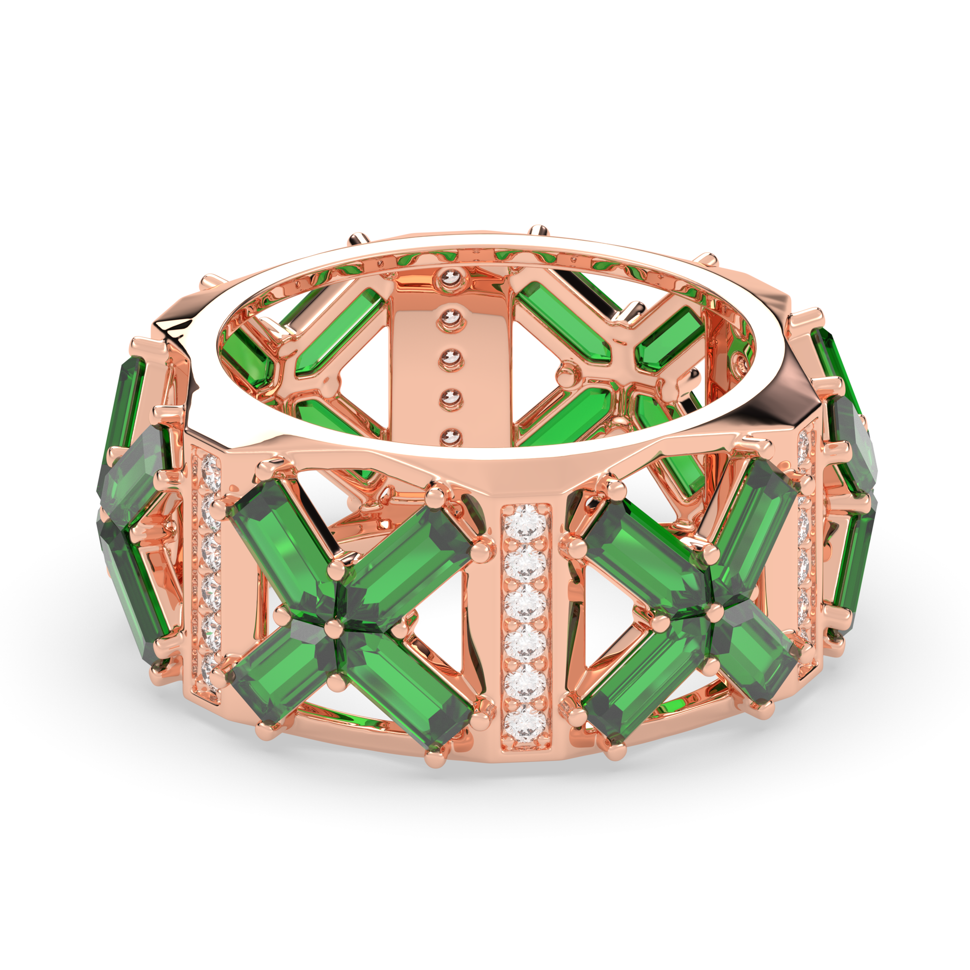Multi X and Round Diamond Band