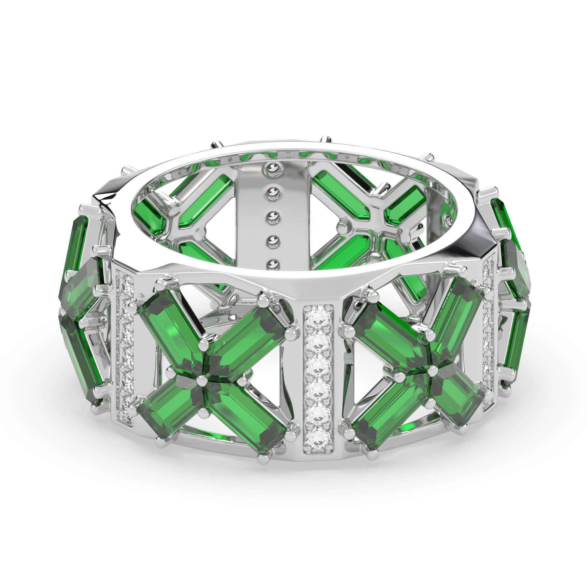 Multi X and Round Diamond Band