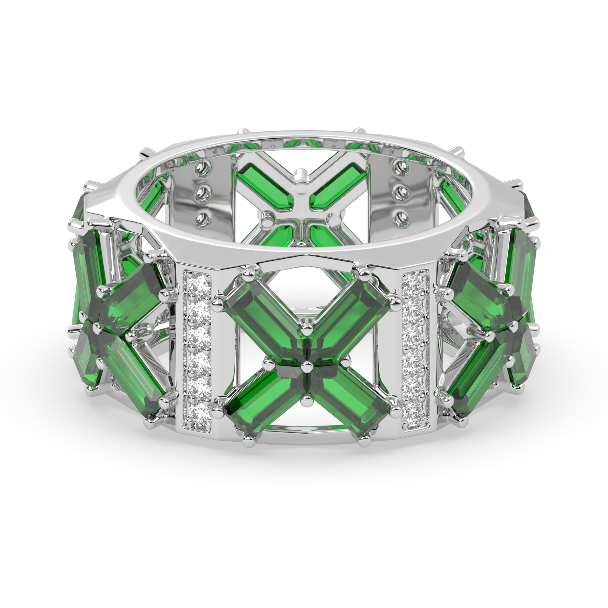 Multi X and Round Diamond Band