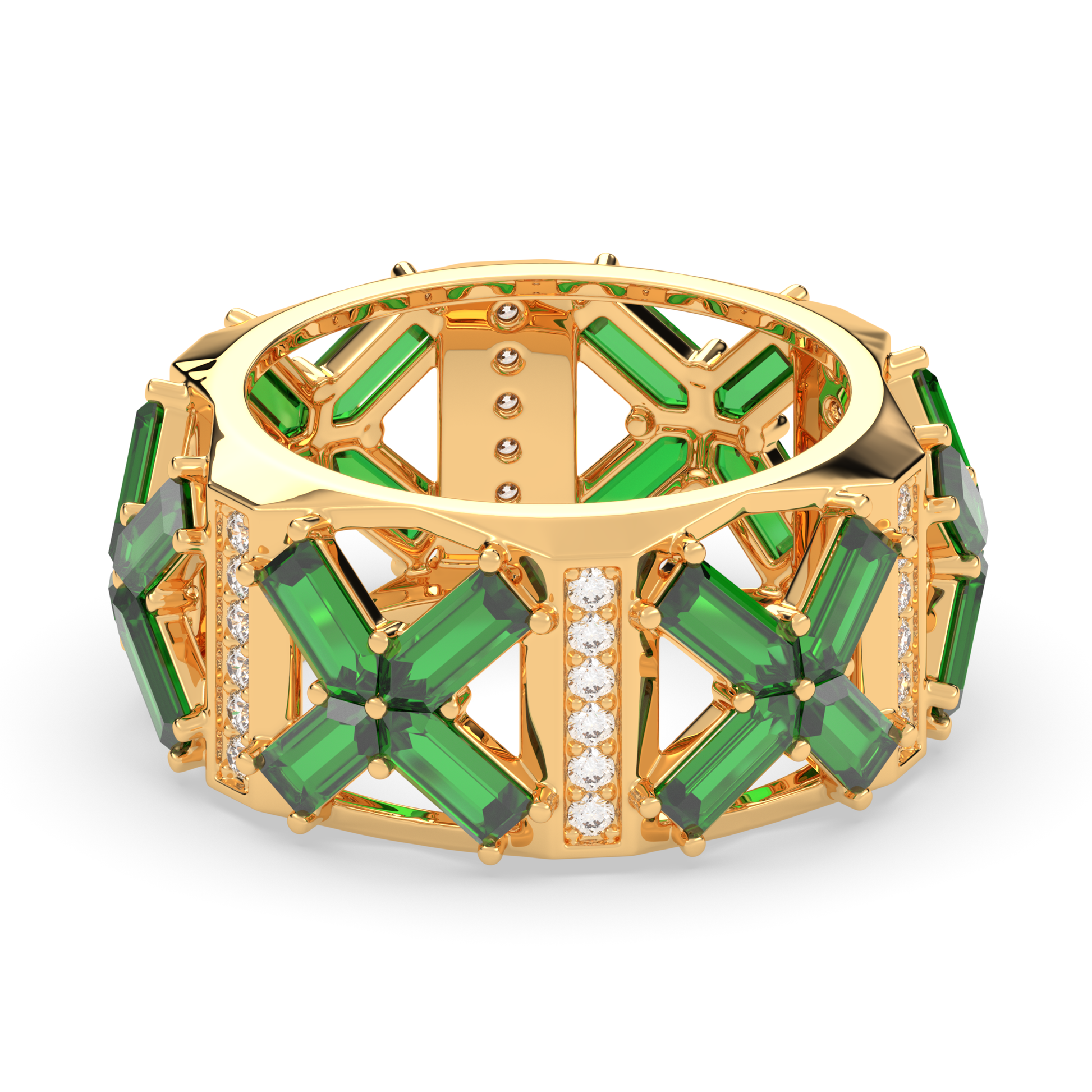 Multi X and Round Diamond Band