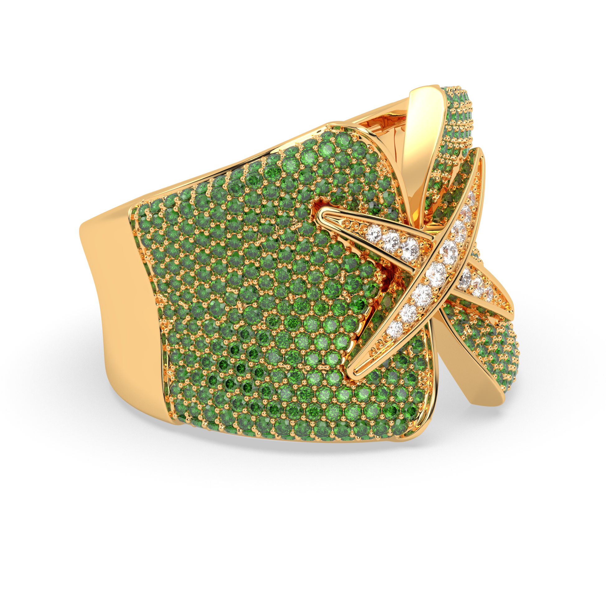 X alphabet diamond band
