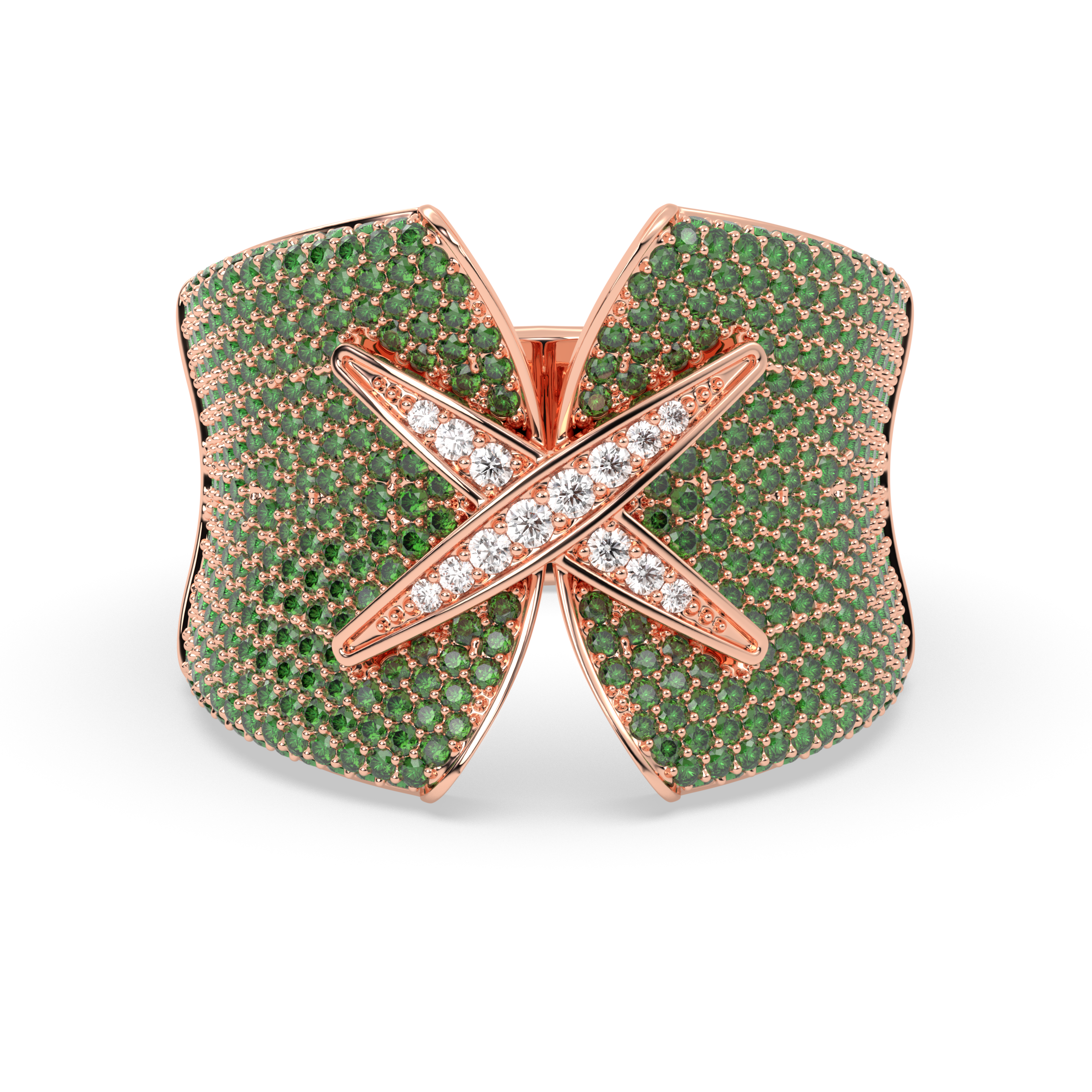 X alphabet diamond band