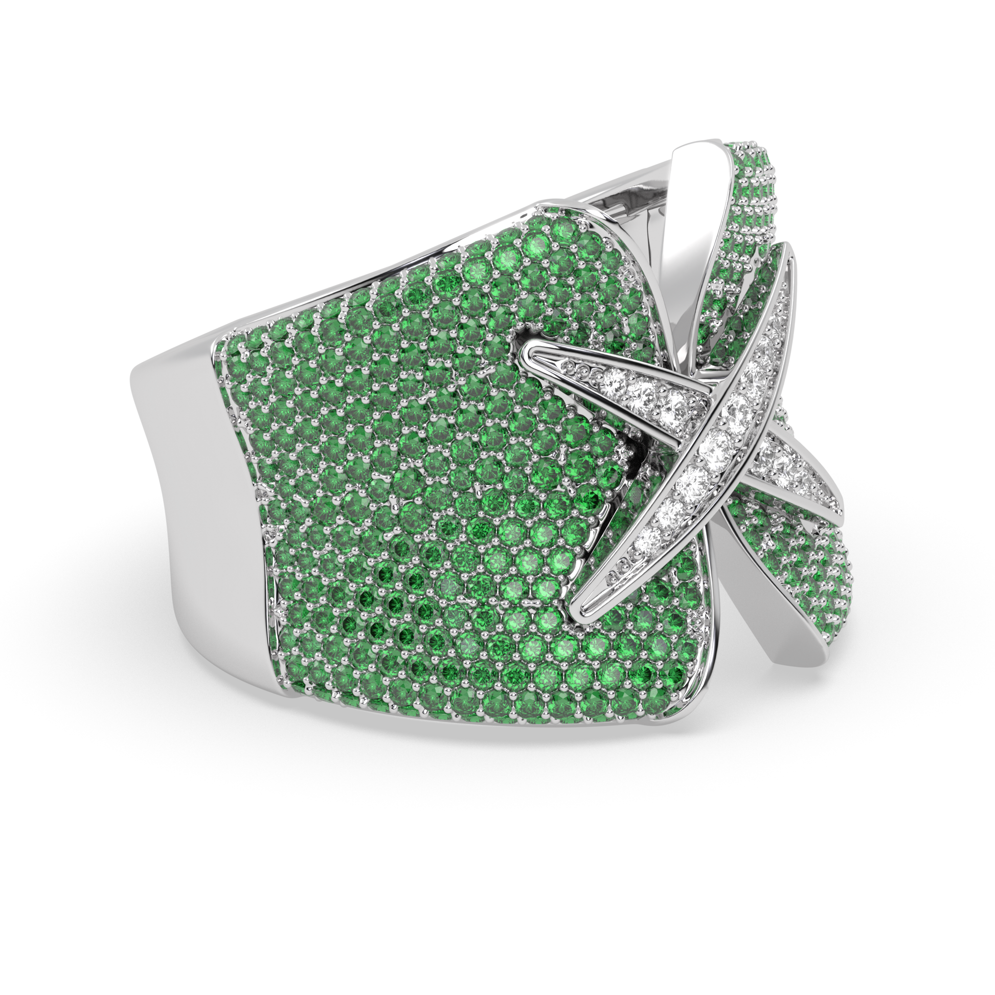 X alphabet diamond band