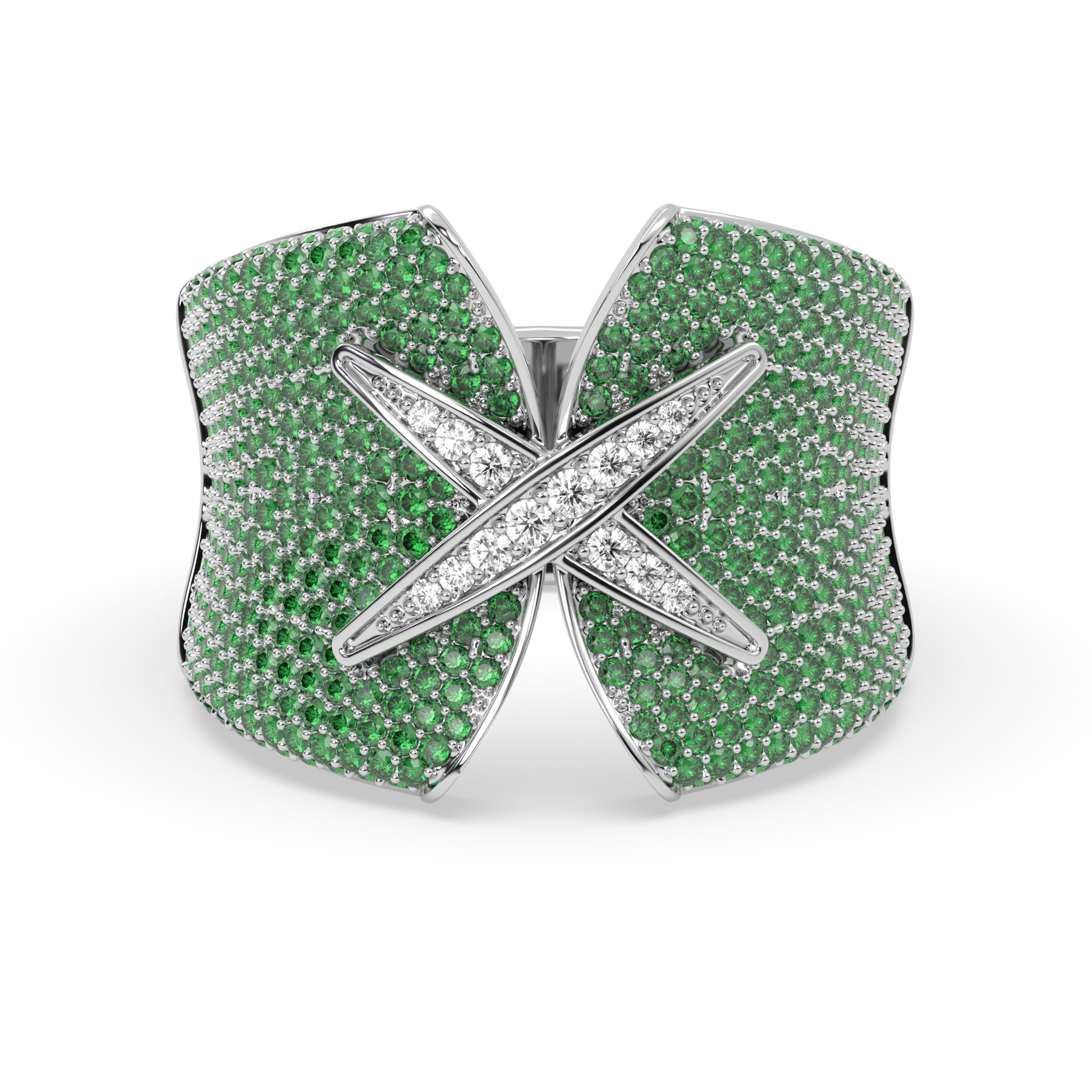 X alphabet diamond band