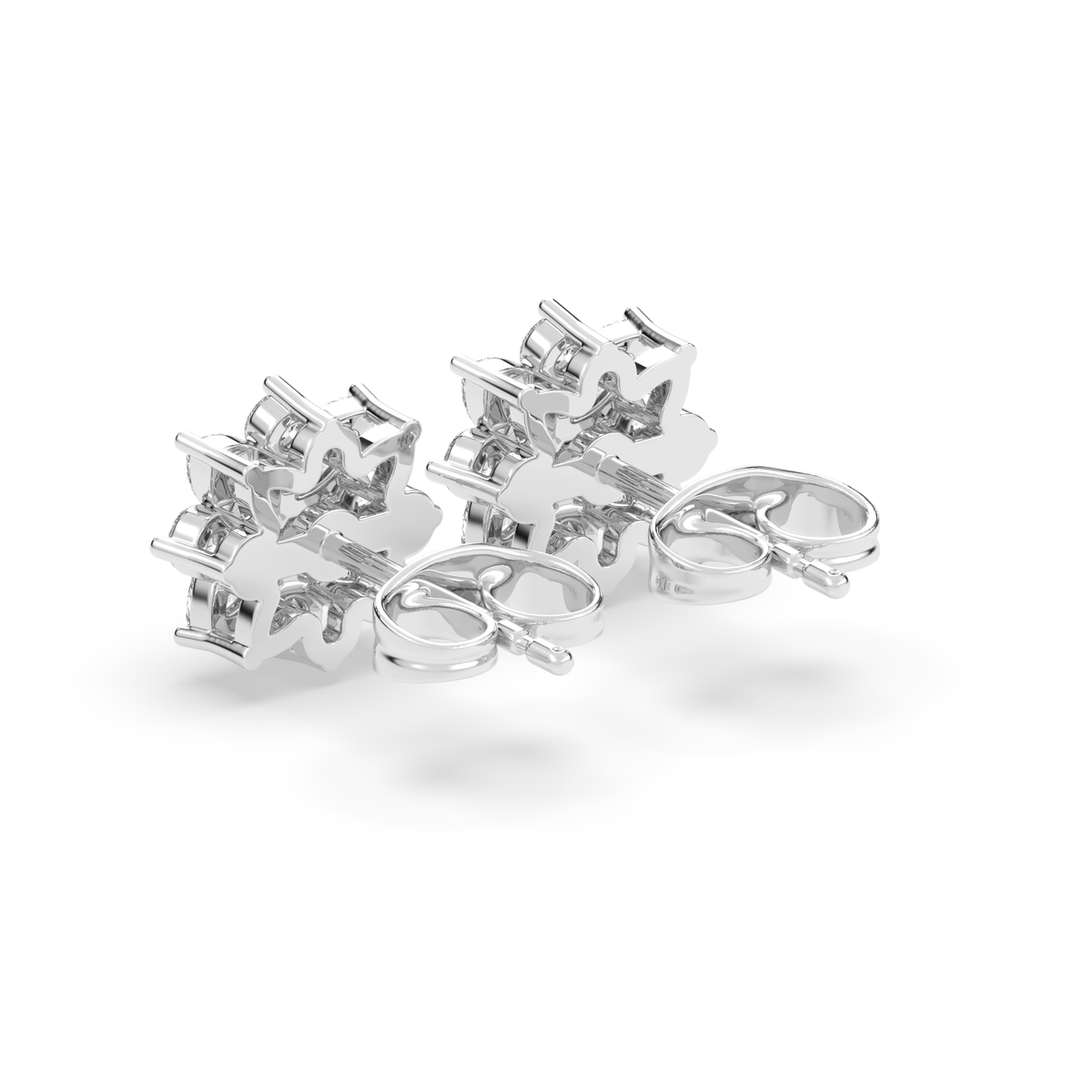 Marquise Flower Stud Earrings