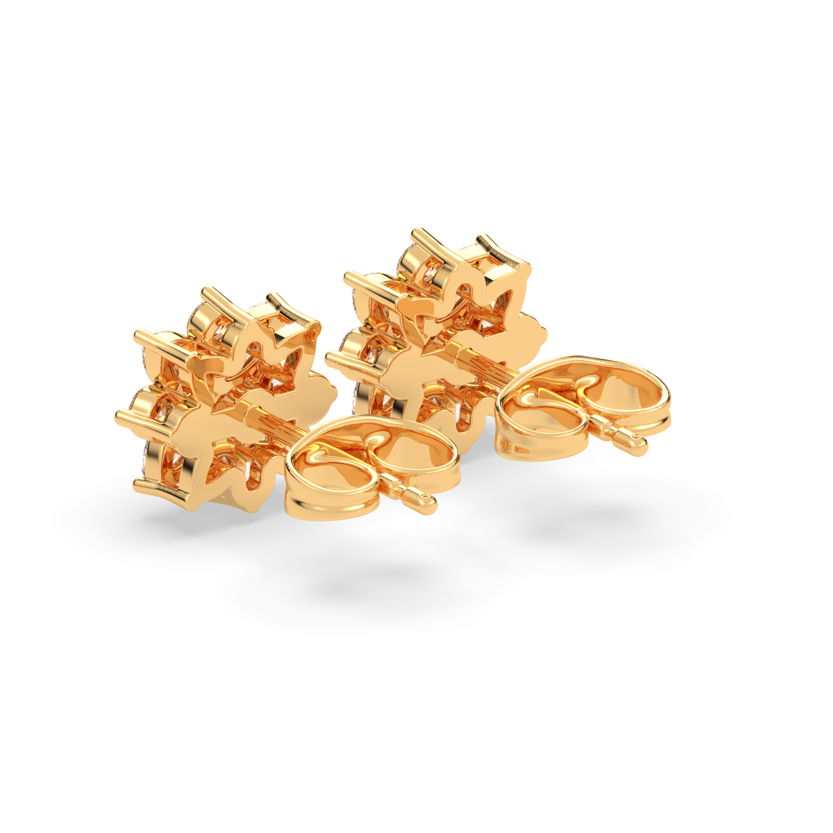 Marquise Flower Stud Earrings