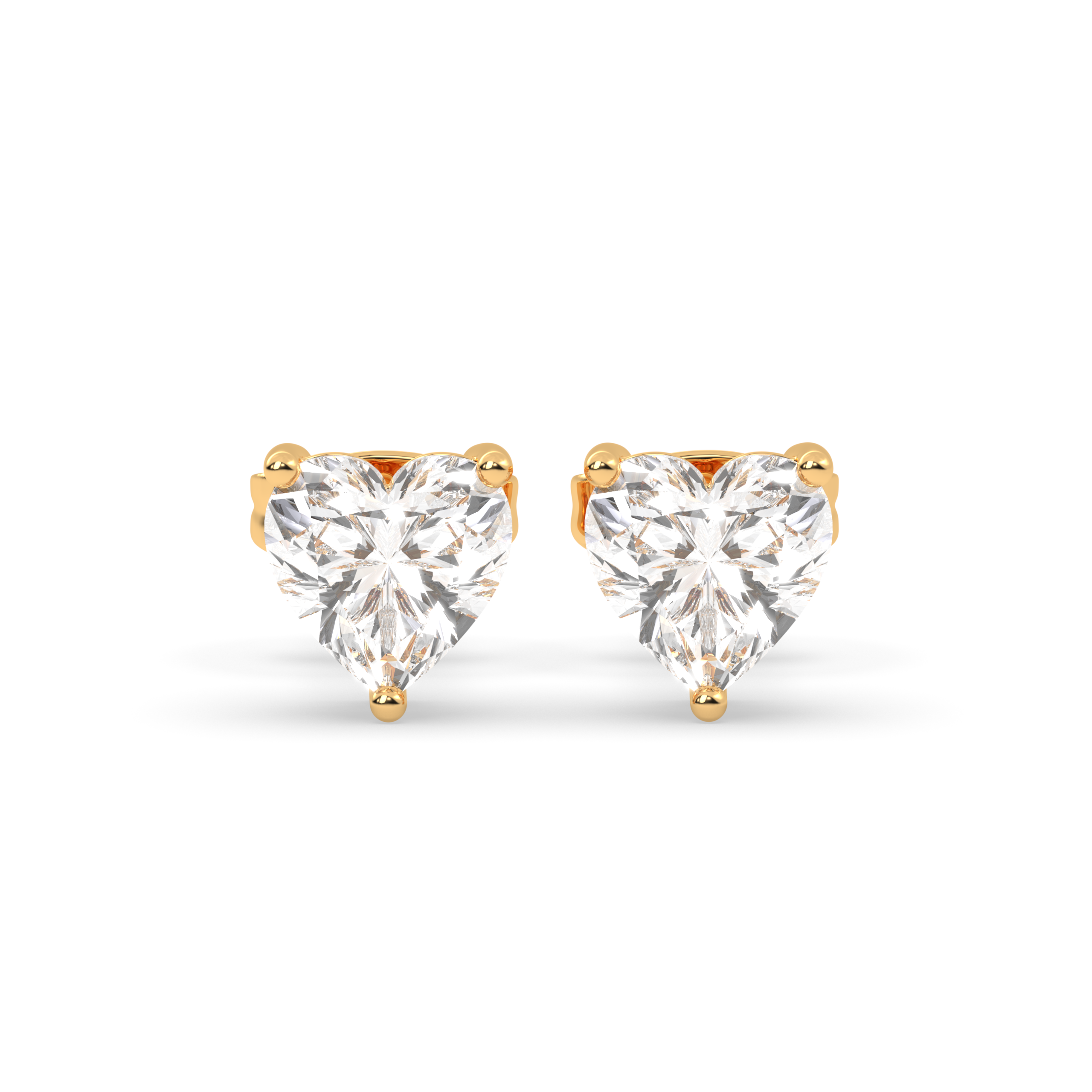 HEART SOLITAIRE EARRINGS