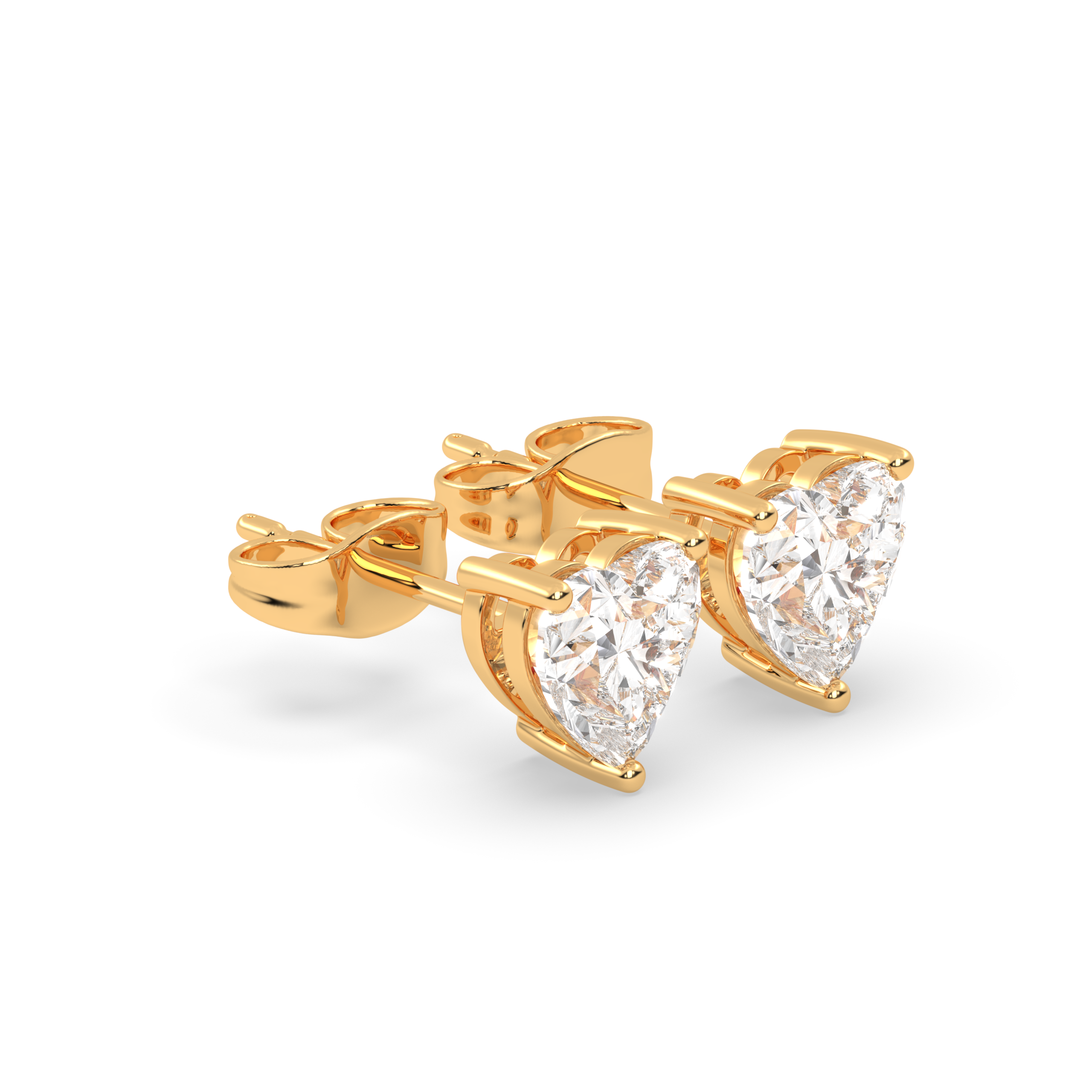 HEART SOLITAIRE EARRINGS