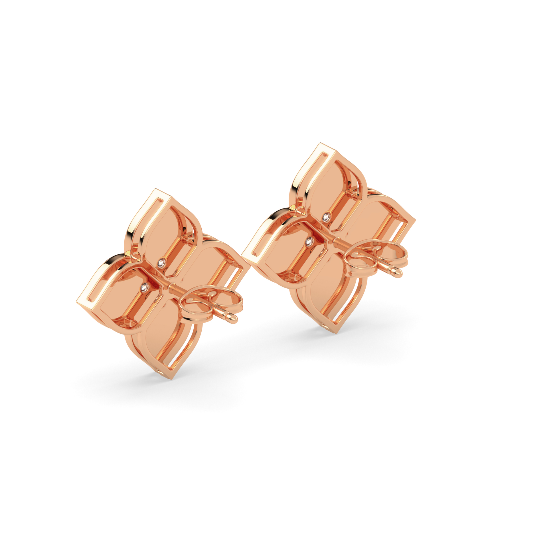 Enamel Earrings - Round Cut