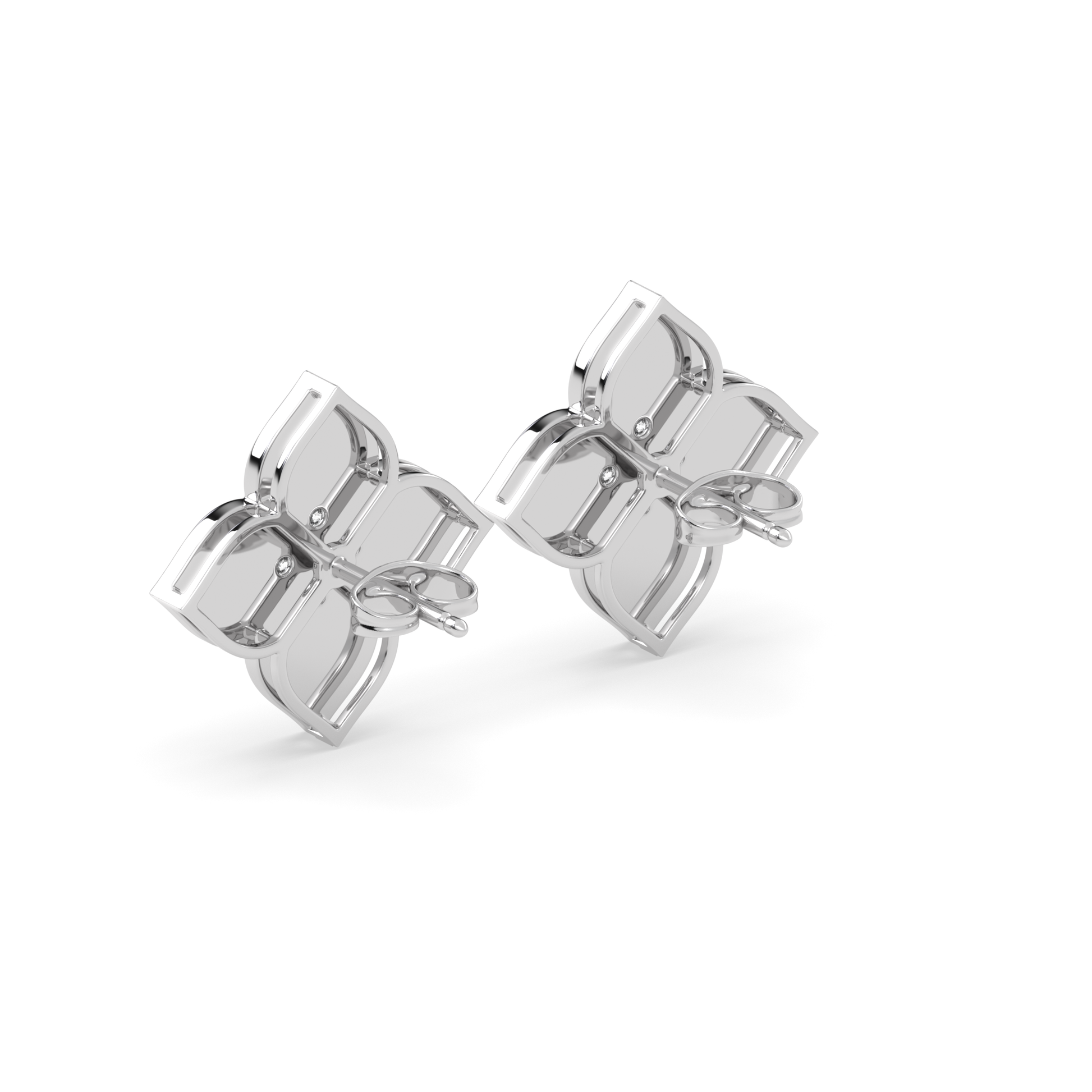 Enamel Earrings - Round Cut