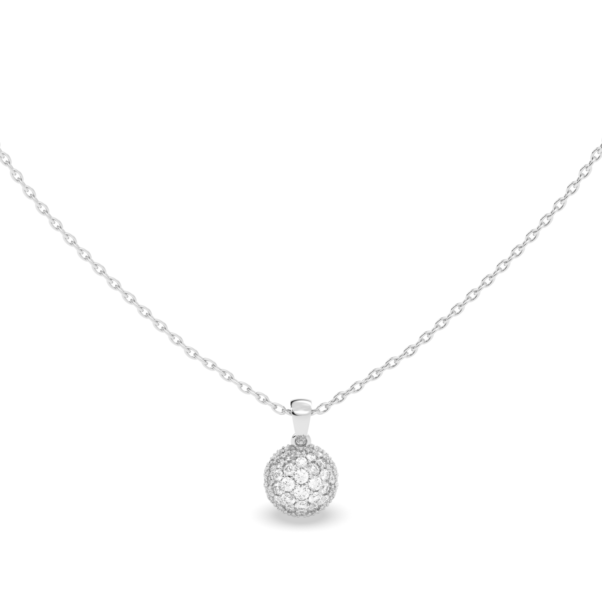 Round Diamond Cluster-Dome Pendant