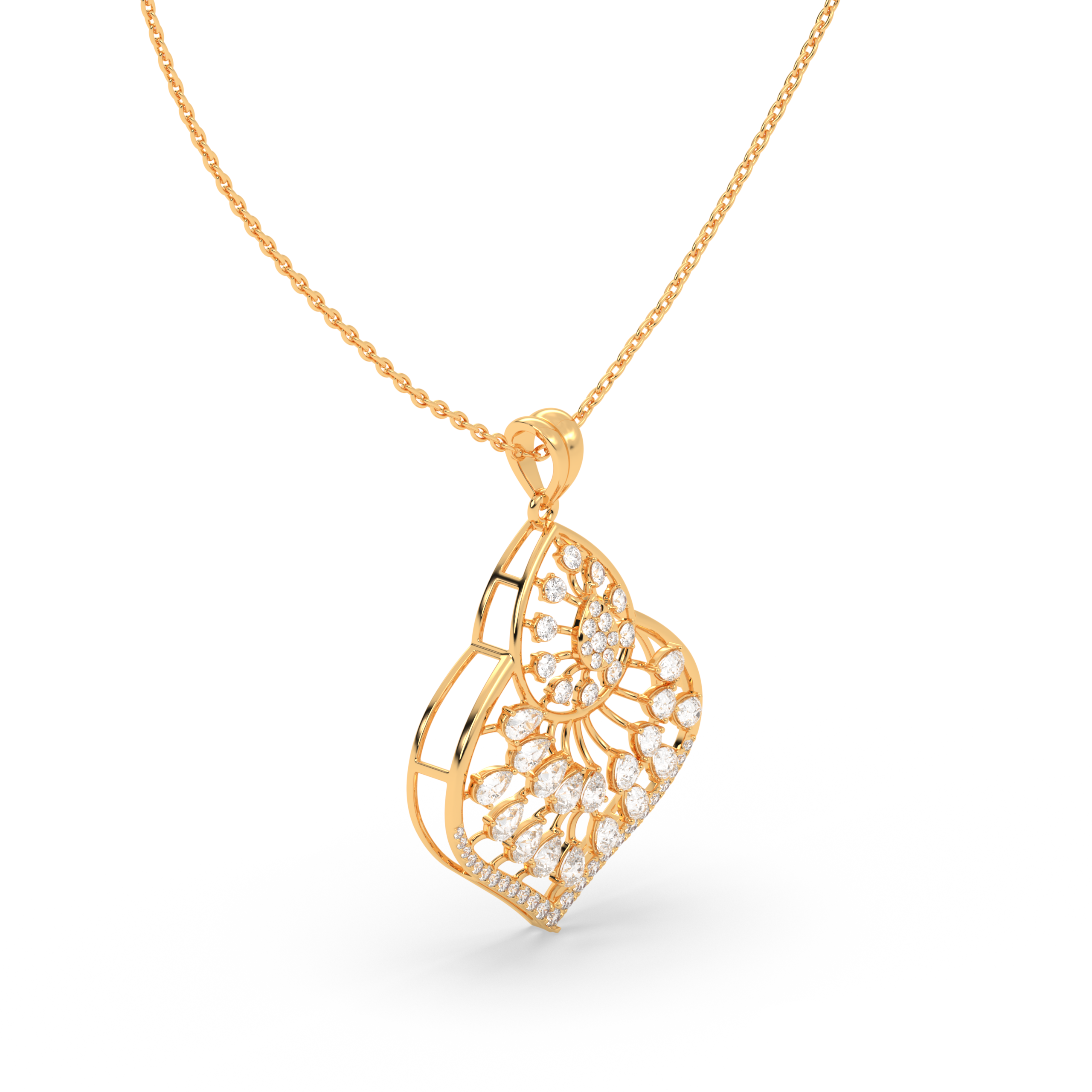 Lightweight Teardrop Diamond Pendant