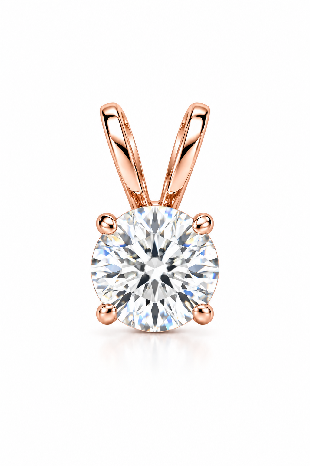 1.09 Ct Round Solitaire Diamond Pendant