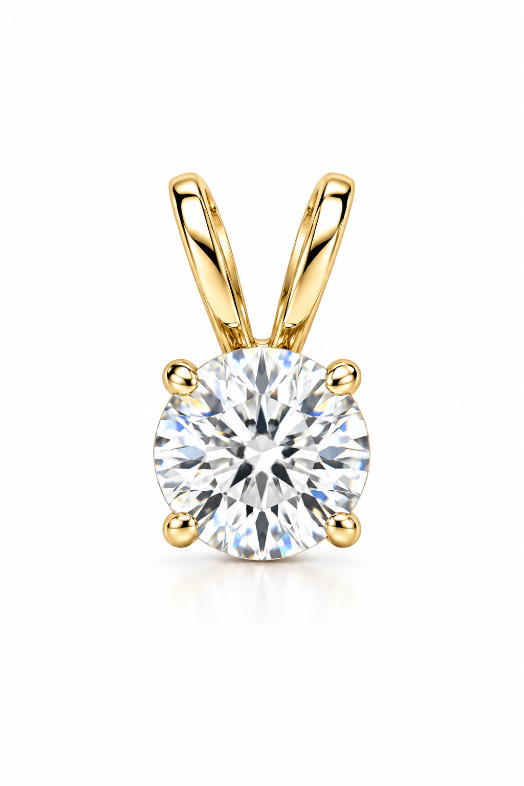 1.09 Ct Round Solitaire Diamond Pendant