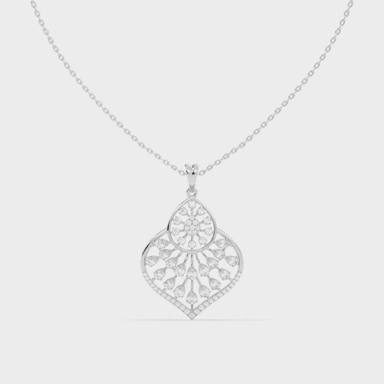 Load video: Lightweight Teardrop Diamond Pendant