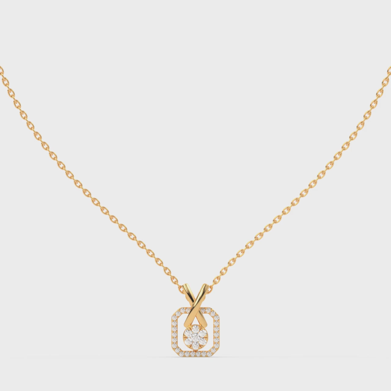 Load video: Signature X Diamond Pendant
