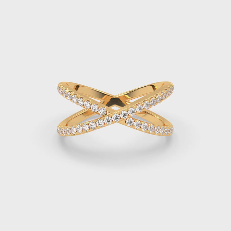 Diamond Studded X ring
